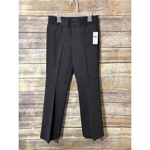 NYDJ Gray Knit Michelle Stretchy‎ Ponte Trouser Dress Pants 0 Petite Comfort NWT
